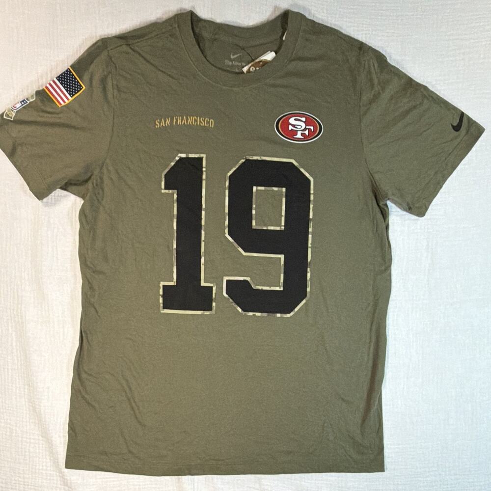 Nike Men's L San Francisco 49ers NFL Salute to Service T-shirt Green Military